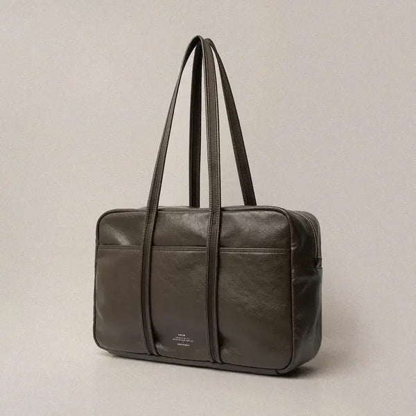 [BUNJANG] NOOYIE Leather Boston Bag Brown Large / [새상품]노이에 레더 보스턴백 브라운 라지