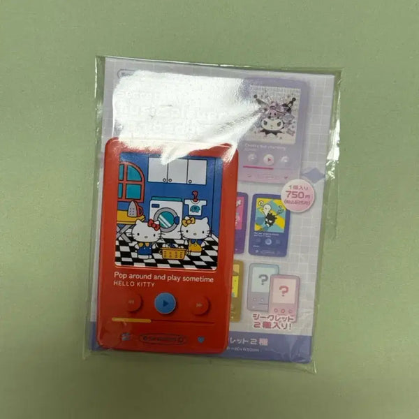 [BUNJANG] Sanrio Music Player Square Can Badge Secret Kitty / 산리오 뮤직 플레이어 스퀘어 캔뱃지 시크릿 키티