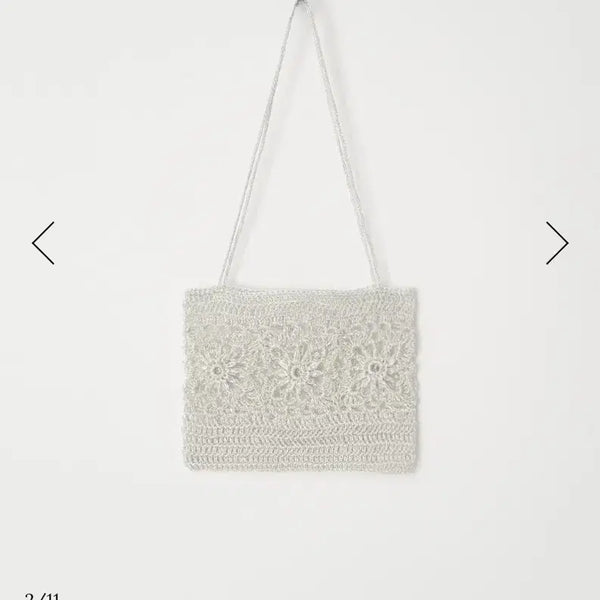[BUNJANG] Le Bungd Floral Bag White Silver / 르벙드 floral bag white silver 새상품