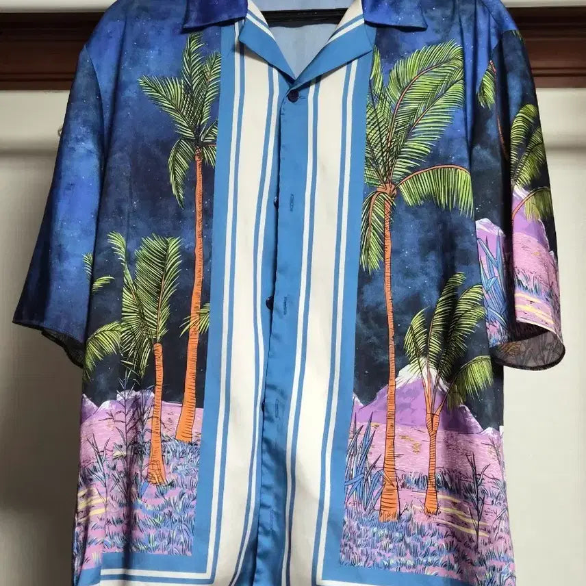 [BUNJANG] Zara Palm Tree Bowling Shirt / 자라 팜트리 볼링 셔츠