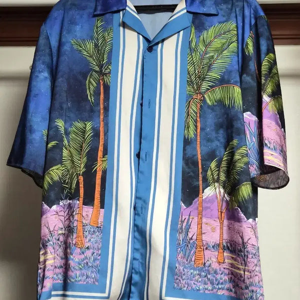 [BUNJANG] Zara Palm Tree Bowling Shirt / 자라 팜트리 볼링 셔츠