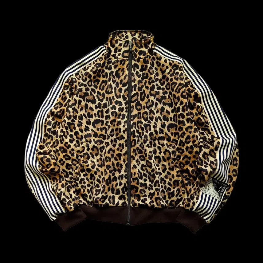 [BUNJANG] Capital Smooth Jersey Leopard Track Jacket Brown / [4]캐피탈 스무스 저지 레오파드 트랙자켓 브라운