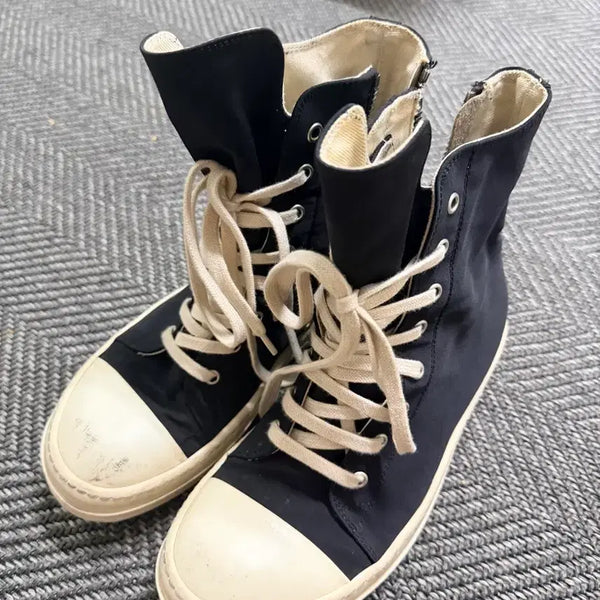 [BUNJANG] Rick Owens Ramones Black Sneakers Size 40 1/2 / 릭오웬스 라몬즈 블랙 40 1/2