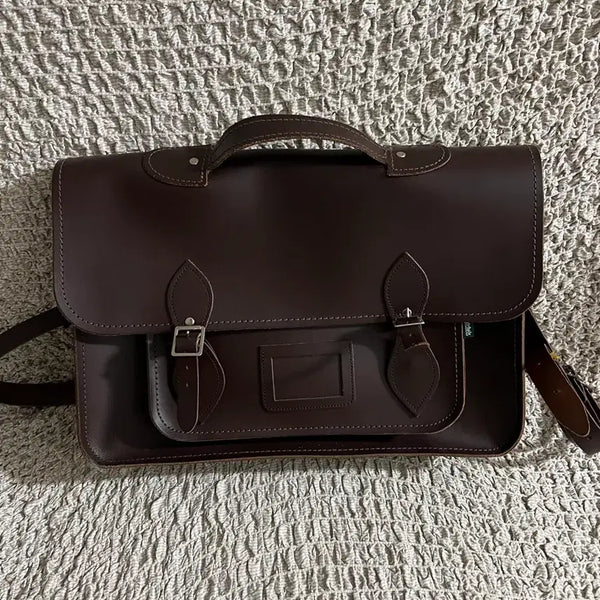 [BUNJANG] Zatchels Chestnut 16-inch Satchel Bag / 영국 자첼백 Zatchels 체스트넛 16인치