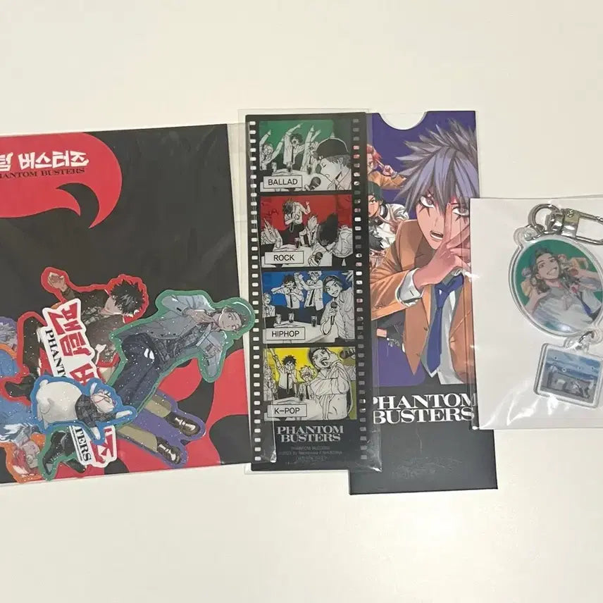 [BUNJANG] Phantom Busters Fanbus First Edition Bookstore Exclusive Acrylic Keyring, Bookmark, Sticker Pack Set / 팬텀버스터즈 팬버스 초판 서점 특전 아크릴 키링 북마크 스티커 팩