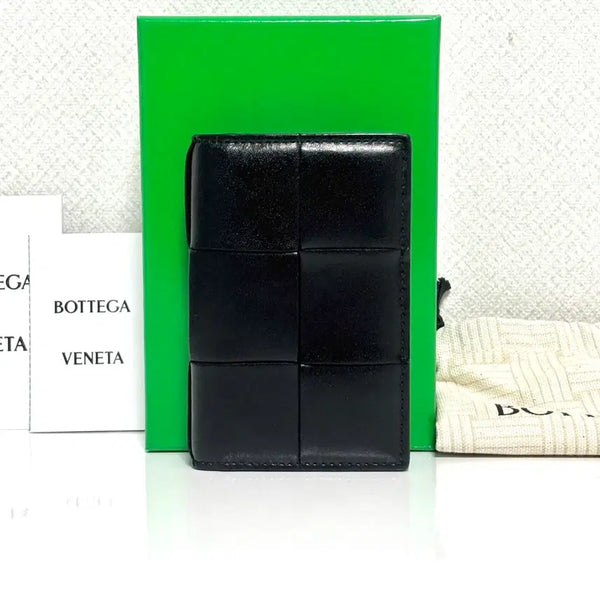 [BUNJANG] Bottega Veneta Cassette Flap Card Holder Black / 보테가베네타 카세트 플랩 카드지갑