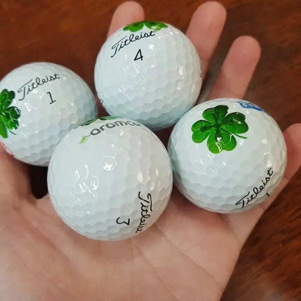 [BUNJANG] Titleist ProV1/V1x Golf Balls - Clover Print - 10-Ball Set / 골프 로스트볼 prov1 v1x 이벤트 2세트