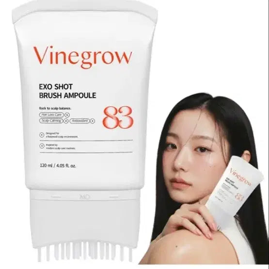 [BUNJANG] Vingrow Exoshot Scalp Essence Ampoule with Brush Applicator 120ml / 바인그로우 탈모 에센스 엑소샷 브러쉬 두피 앰플 120ml