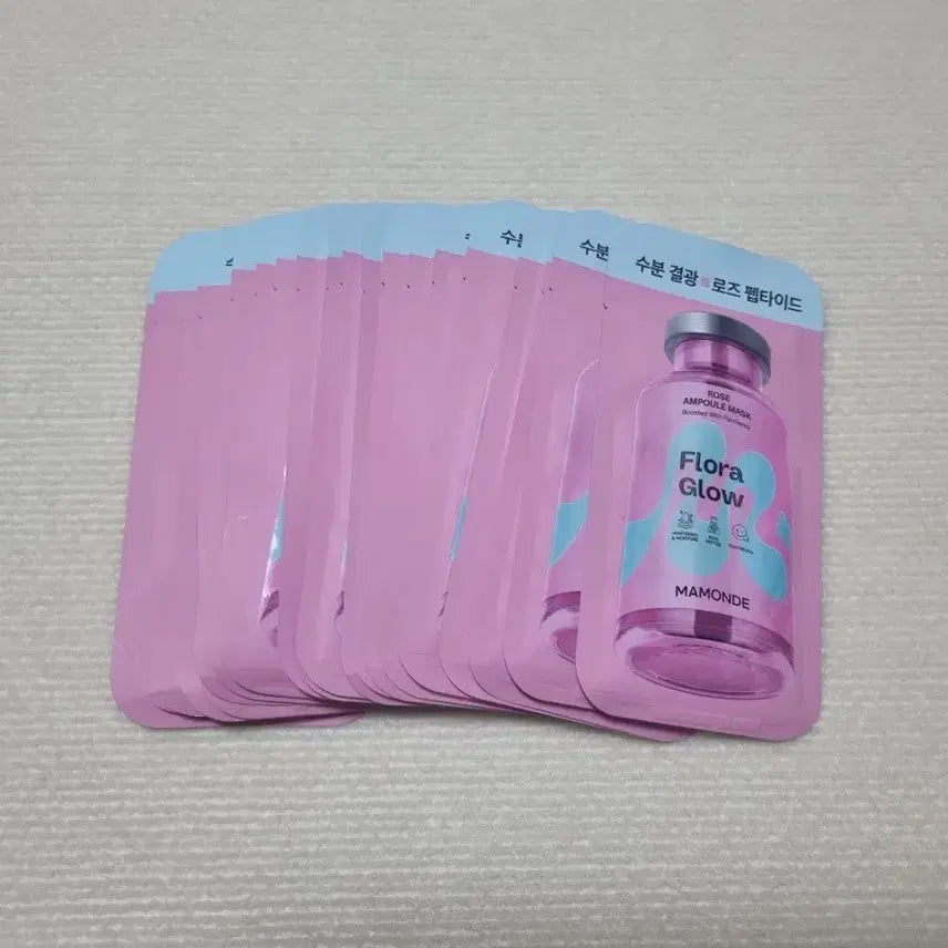 [BUNJANG] Mamonde Flora Glow Rose Ampoule Mask Pack (20 Count) / 20개) 마몽드 플로라글로우 로즈 앰플 마스크팩