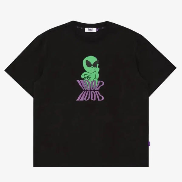 [BUNJANG] HoodHood Alien Graphic T-Shirt / 후드후드 FXXK U 에일리언 그래픽 반팔티셔츠