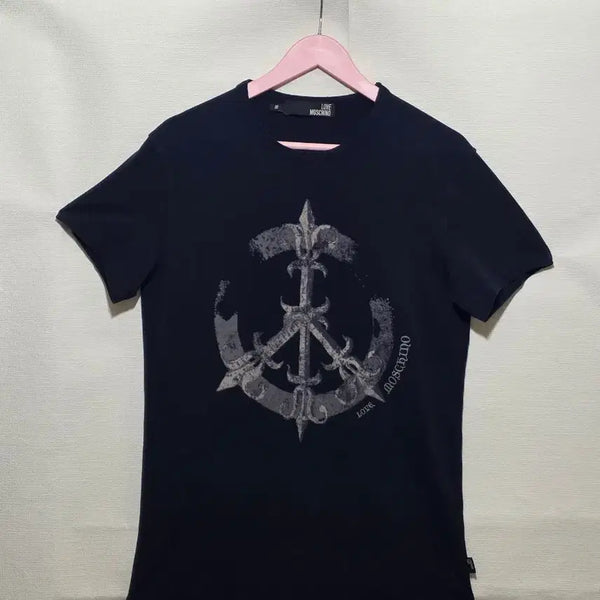 [BUNJANG] Love Moschino Black Printing T-Shirt / 정품 러브모스키노 블랙 프린팅 반팔티 M