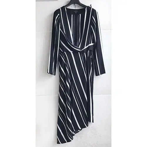 [BUNJANG] Anthailer Black and White Striped Spring/Autumn Dress (Size 66) / 앤테일러 정품 - 66/새거수준