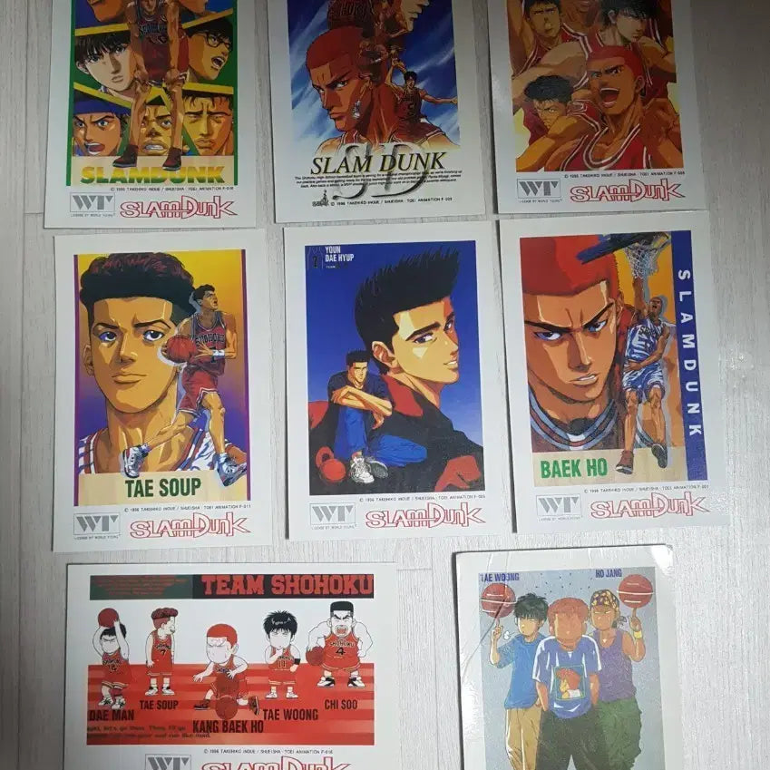 [BUNJANG] Slam Dunk Classic Postcard Set (8 Types) / 슬램덩크 고전 엽서 카드 8종 일괄