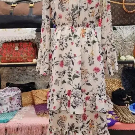 [BUNJANG] ABLECONCEPT Chiffon Long Dress / ABLECONCEPT 쉬폰 롱원피스 55 66 77 프리사이즈