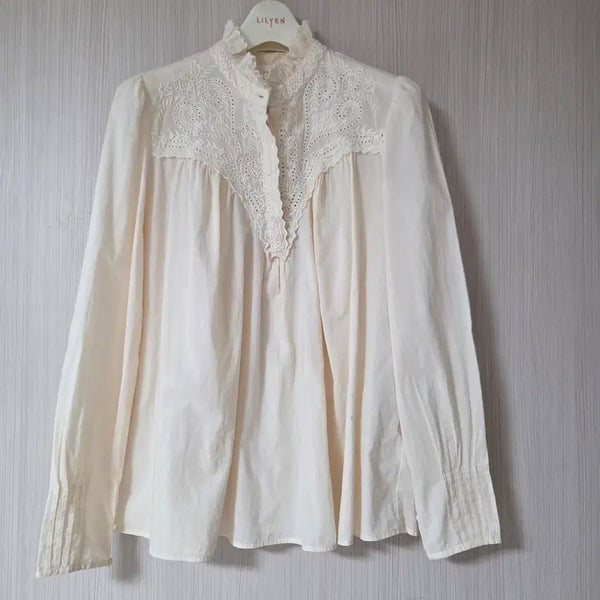 [BUNJANG] Ba&sh Lemon Yellow Detailed Blouse Size 55 / 바쉬  에쁜 블라우스 55