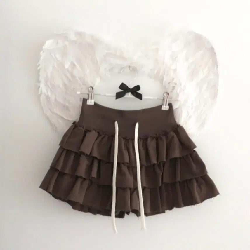 [BUNJANG] Snug Seonyang Cake Skirt Brown / 스너그 서냥님 케이크 스커트 브라운 마켓 판매