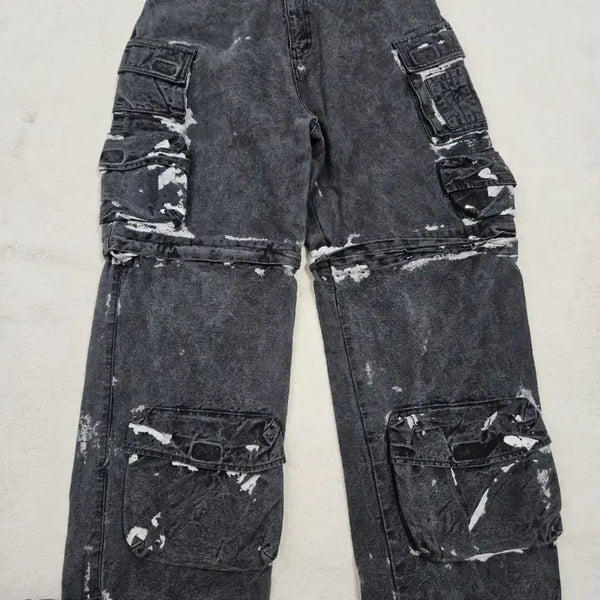 [BUNJANG] D.N.S.R Hand-Dyed Two-Way Cargo Pants / 디앤에스알 핸드 다이드 투웨이 카고 팬츠