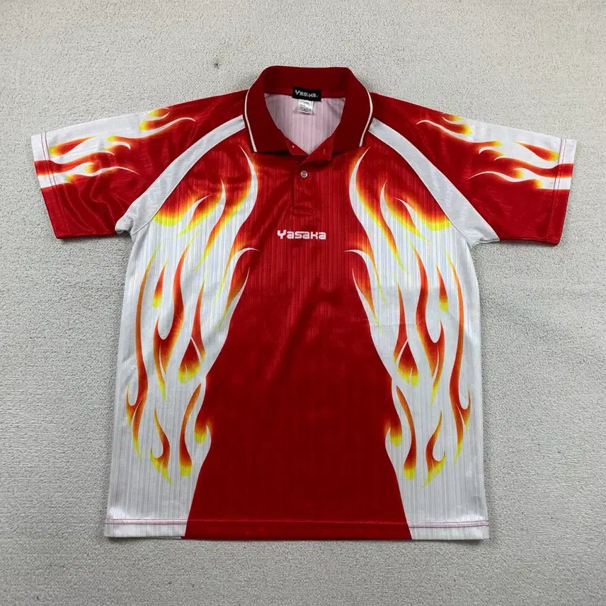 [BUNJANG] Yasaka Flame Pattern Retro Uniform Jersey L / Yasaka 플레임 패턴 레트로 유니폼 져지