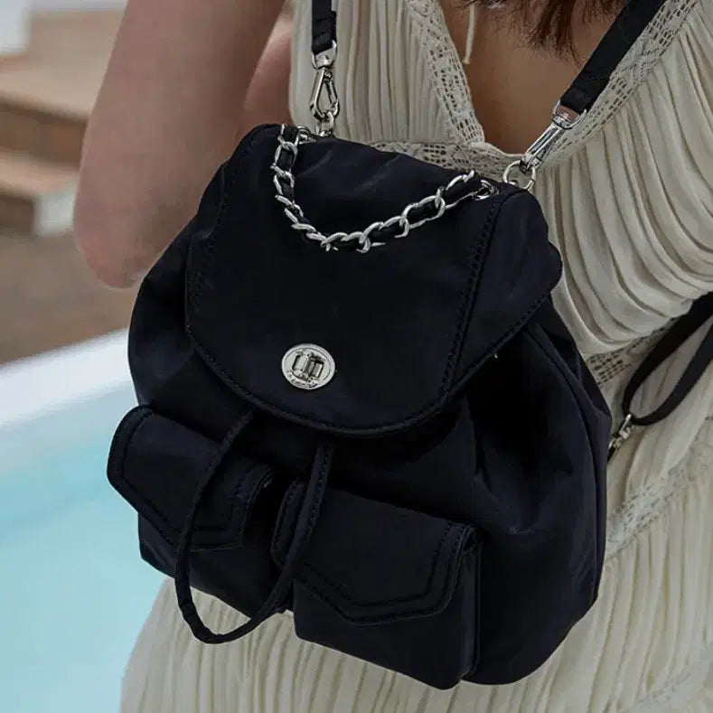 [BUNJANG] Velvet Shimmel Bag Black Backpack / (새상품) 벨류엣 시멜백 블랙