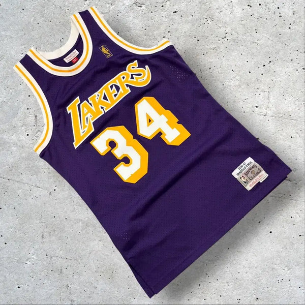[BUNJANG] Mitchell & Ness LA Lakers Shaquille O'Neal #34 Jersey / [M] 미첼앤네스 LA레이커스 샤킬오닐 34번 유니폼 져지 E378