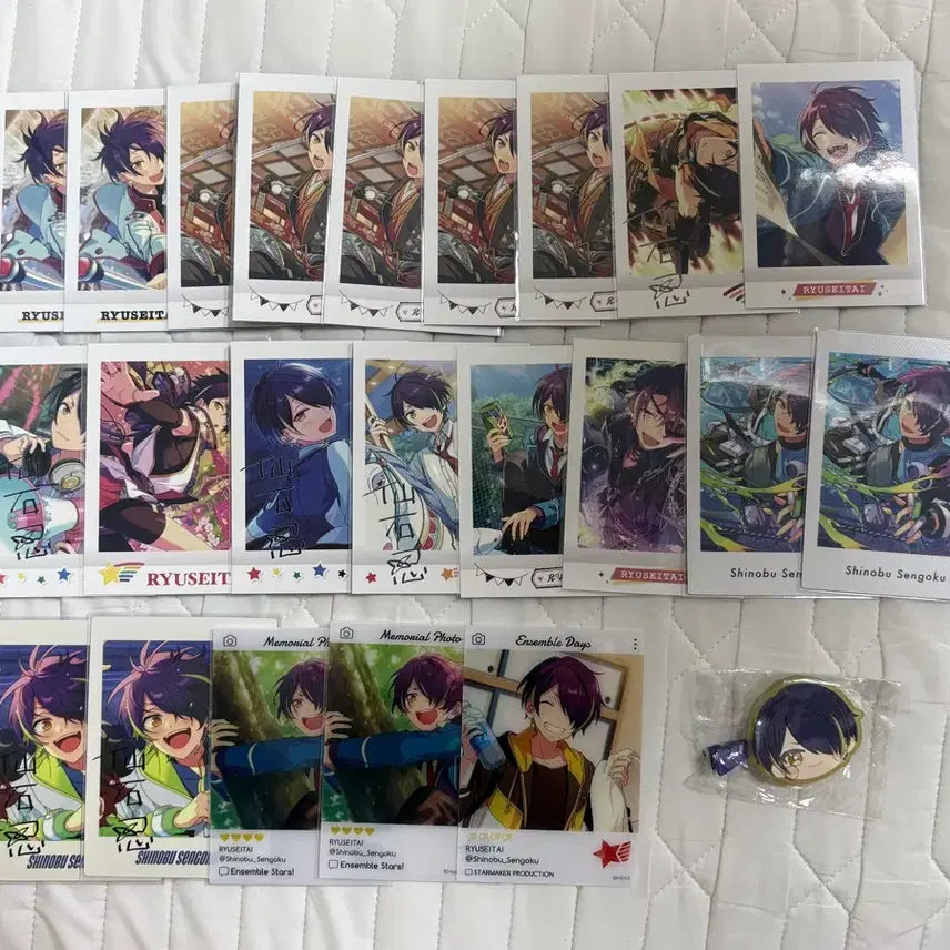 [BUNJANG] Ensemble Stars Shinobu Minoru PASH Card & Hairpin Bundle Set / 앙스타 시노부 파샤 + 미니코레 헤어핀 일괄