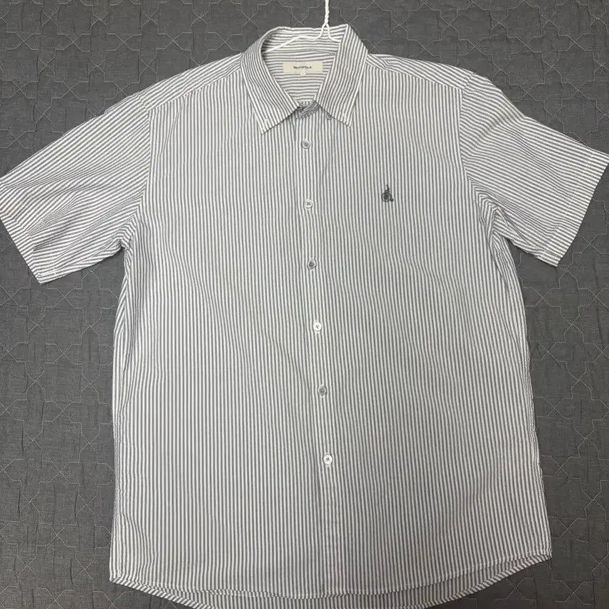 [BUNJANG] Beanpole Striped Short-Sleeve Shirt L / 빈폴 스트라이프 반팔셔츠 L