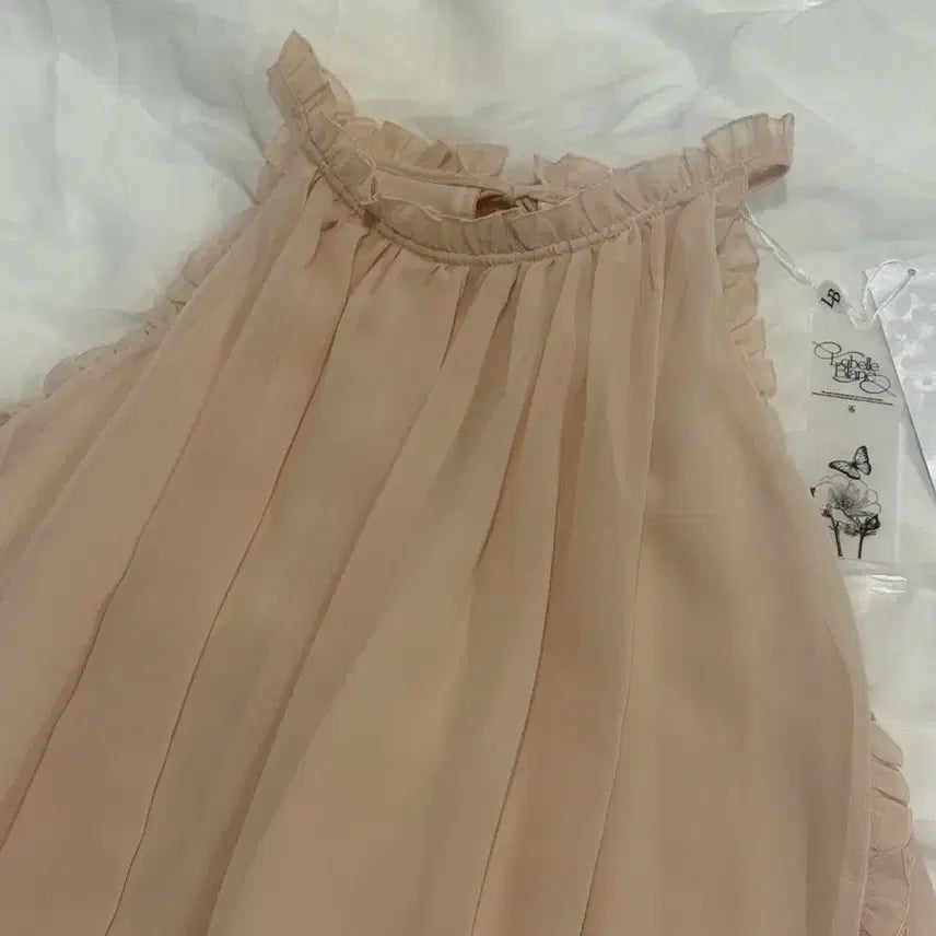 [BUNJANG] La Belle Blanche Peach Garden One-Piece Dress New / 라벨르블랑 피치가든 원피스 새상품