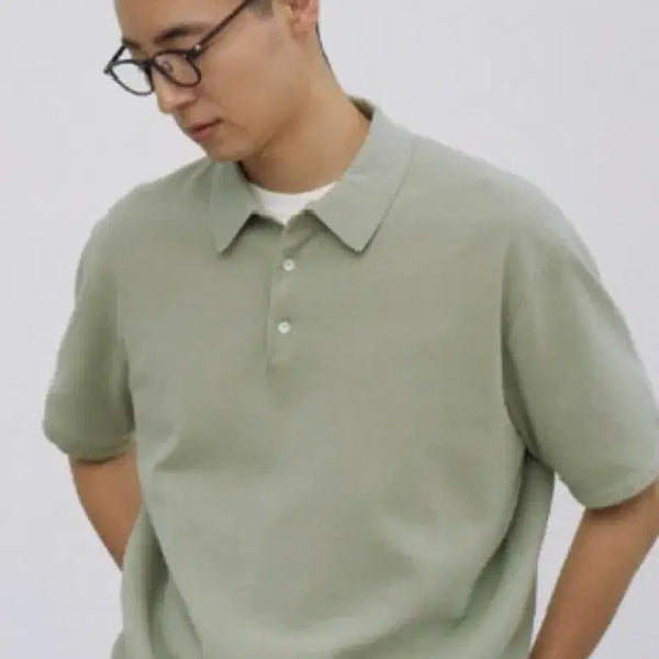 [BUNJANG] Pottery Light Green Polo Knit Size 3 / 포터리 라이트 그린 폴로 니트 3사이즈