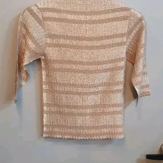 [BUNJANG] Pleated 3/4 Sleeve Blouse - Free Size / 플리츠 칠부소매  프리