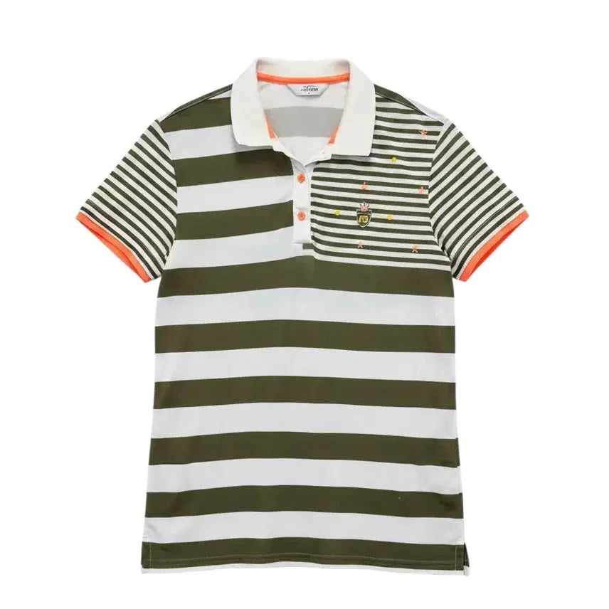 [BUNJANG] Phantom Golf Women's Summer Cool Striped Short Sleeve T-Shirt / 여성95/ 팬텀 골프 여름 냉감 단가라 반팔티
