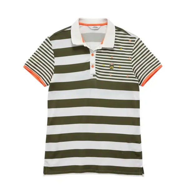 [BUNJANG] Phantom Golf Women's Summer Cool Striped Short Sleeve T-Shirt / 여성95/ 팬텀 골프 여름 냉감 단가라 반팔티