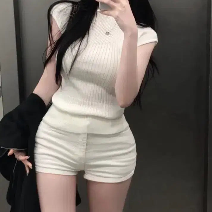 [BUNJANG] Ilove Mond Padded Shorts Ivory S / 새상품/아이레브 몬드 골반패드 반바지 아이보리s