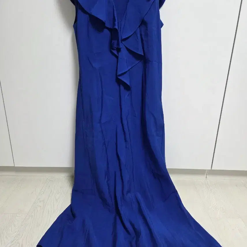 [BUNJANG] COS Blue Frill Detail Midi Dress - Size 55 / COS 코스 원피스 블루 55