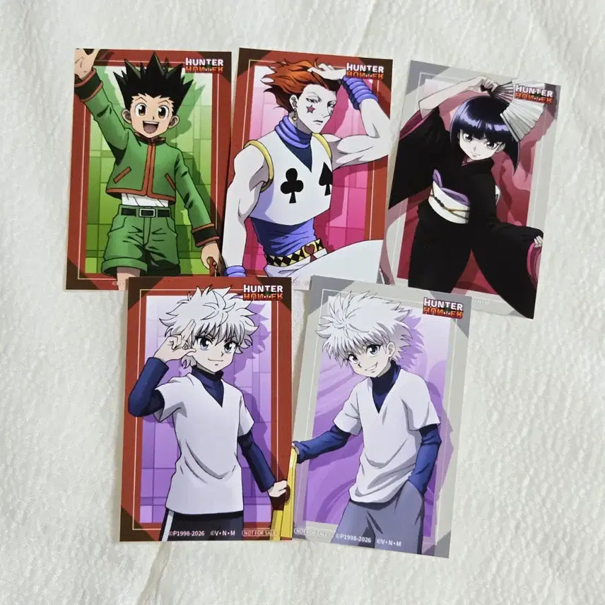 [BUNJANG] Hunter x Hunter Animate Gratte Exclusive Photocard Set - Gon, Killua, Hisoka / 헌터헌터 일본 애니메이트 그라떼 특전 포토카드 - 곤 키르아 히소카