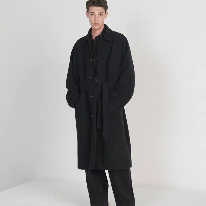 [BUNJANG] Brownstard 25FW Pure Wool Belted Coat / 브라운야드 25fw 퓨어 울 벨티드 코트 5