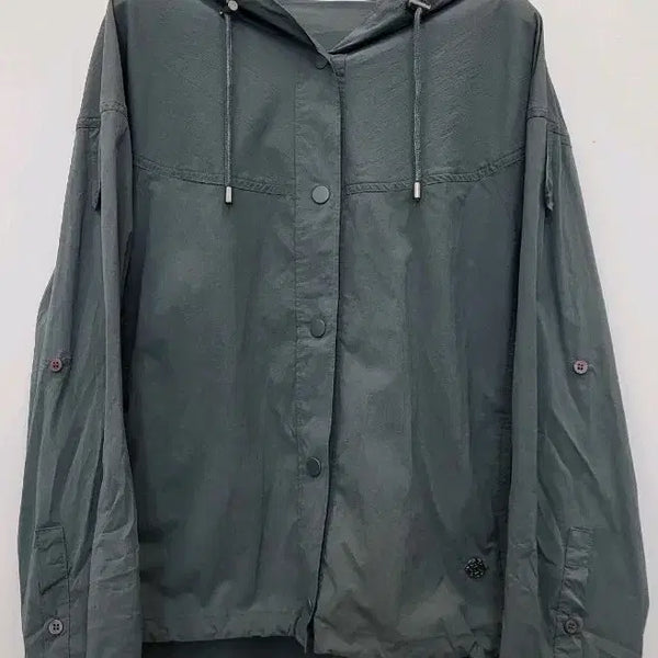 [BUNJANG] Khaki Hooded Windbreaker Jumper (Size 55-66) / 카키 후드 바람막이 점퍼 55~66