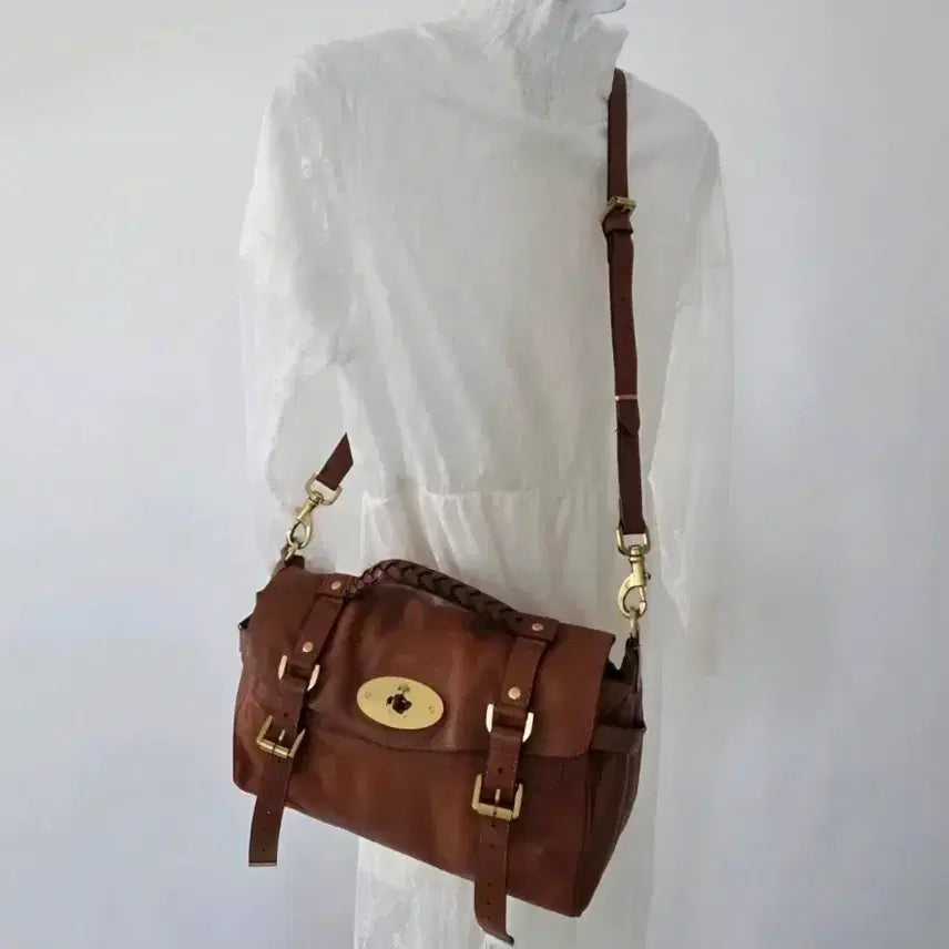 [BUNJANG] Mulberry Alexa Brown Leather Shoulder/Crossbody Bag / (급처) 정품 멀버리 알렉사 브라운 레더 숄더/크로스백