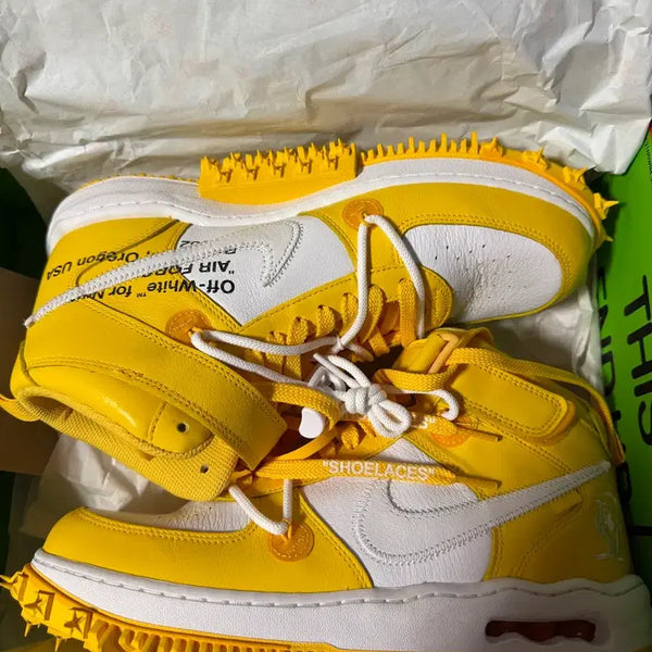 [BUNJANG] Nike Off-White Air Force 1 Low Yellow / 나이키 오프화이트 에어포스 1 로우 오프화이트 옐로우