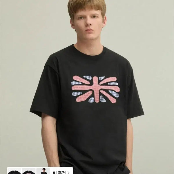 [BUNJANG] Urban Type Union Jack Applique T-Shirt Black L / 어반디타입 유니언 잭 아플리케 티셔츠_블랙 L