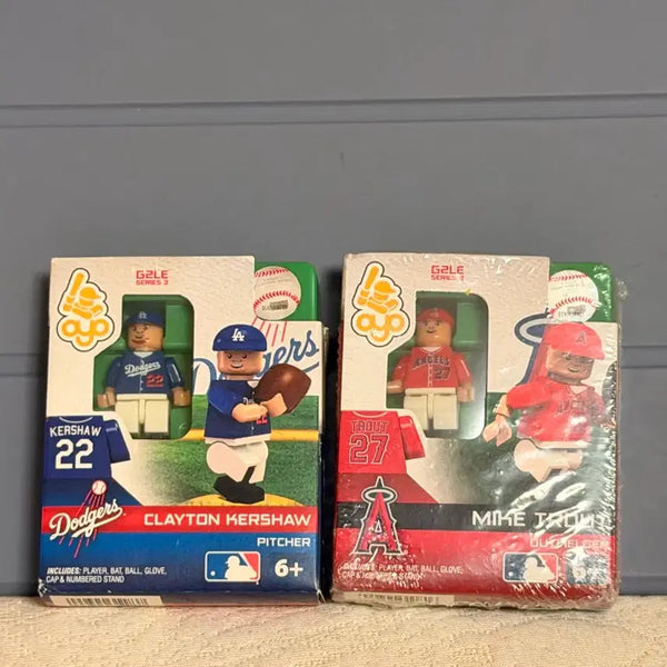 [BUNJANG] Oyo MLB Kershaw & Trout Lego Figure Bundle Set / Oyo MLB 커쇼 & 트라웃 레고피규어 일괄