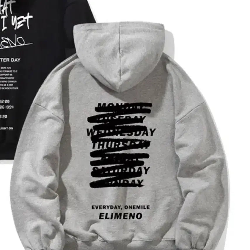 [BUNJANG] ElemEno Grey Hoodie / 엘리메노 후드티 그레이
