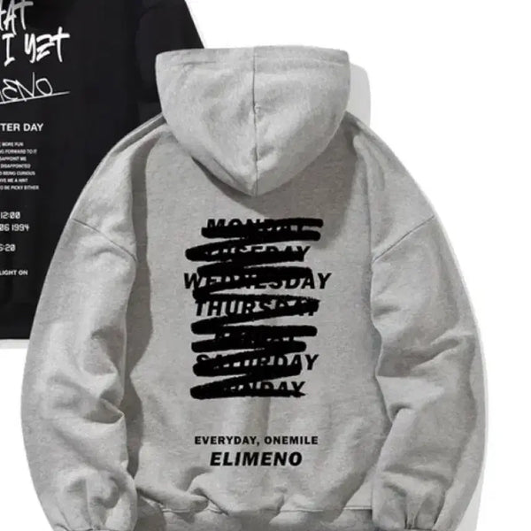 [BUNJANG] ElemEno Grey Hoodie / 엘리메노 후드티 그레이