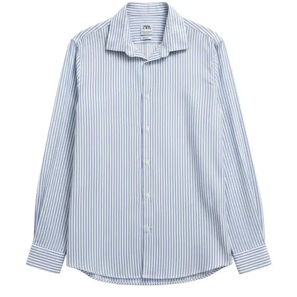 [BUNJANG] Zara Men's Super Slim Fit Striped Shirt L-XL / 남성L-XL/ 자라 슈퍼 슬림핏 스트라이프 셔츠