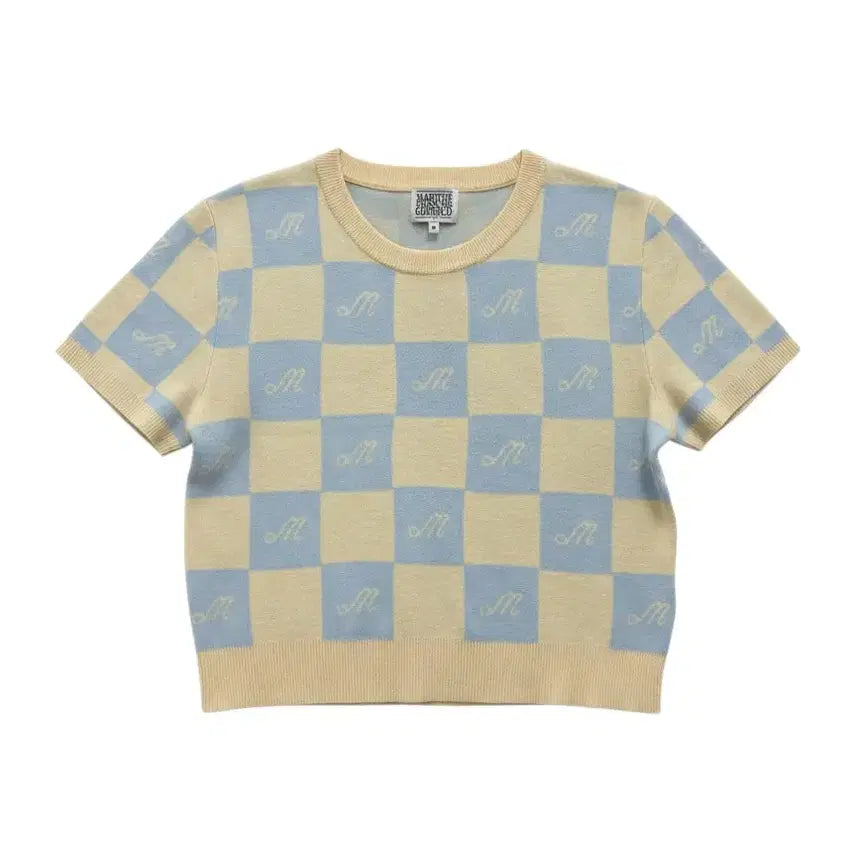 [BUNJANG] Marithe Francois Girbaud Women's Cropped Short-Sleeve Knit Top / 여성M/ 마리떼프랑소와저버 크롭 반팔 니트