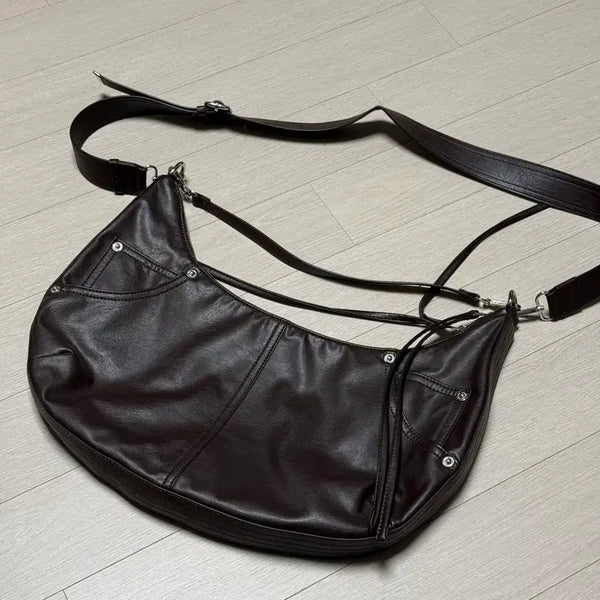 [BUNJANG] Maison Mined Saddle Bag Brown / (A급) 메종미네드 새들백 브라운 (크로스백, 가방)