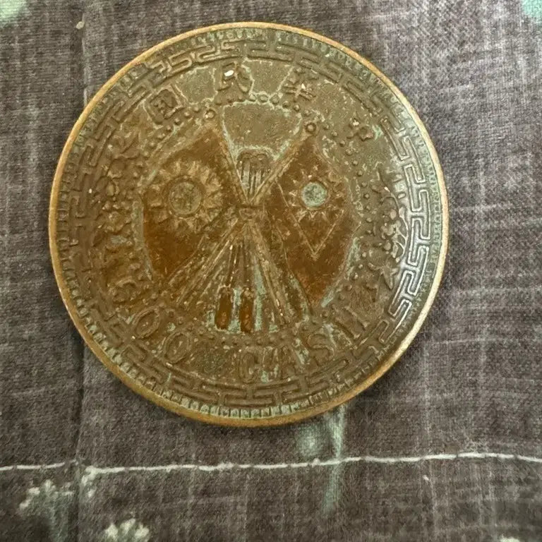 [BUNJANG] Republic of China Era Grain Pattern Copper Coin / 민국 시대 곡식 무늬 고동전 자연 묵은 피막 소장품