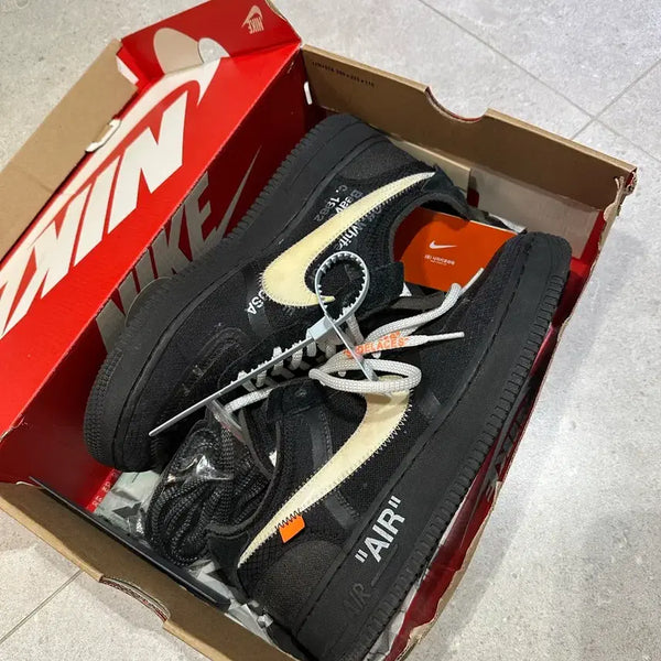 [BUNJANG] Nike x Off-White Air Force 1 Low V2 Black US 9.5 / (마지막 가격)나이키 x 오프화이트 에어포스 1 로우 V2 블랙 275