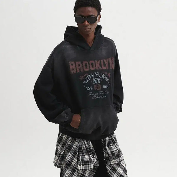 [BUNJANG] DNSR Dyeing Brooklyn Hoodie Black XL / 디앤에스알 DNSR 썰파 다잉 브루클린 후드 블랙 XL