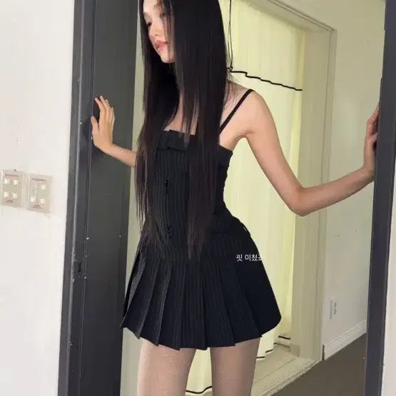 [BUNJANG] Pain Or Pleasure Heart Top Dress Black S / 페인오어플레져 HEART TOP DRESS 하트탑 드레스 S
