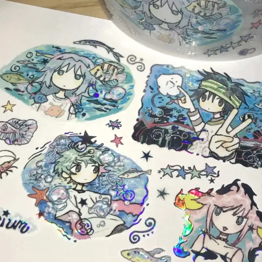 [BUNJANG] Amusute Kiss Cut Sticker Set / 아무스튜 키스컷 2종 세트 띵